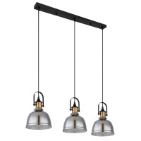 Globo 15558-3H Dorothea Hängeleuchte Metall Schwarz, 3X