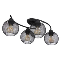 Globo 15663-4D Pablo Deckenleuchte Metall Schwarz Matt, 4X E