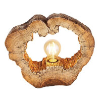 Globo 22516 Vinzenz Tischleuchte Kunststoff Holzoptik, 1X E2