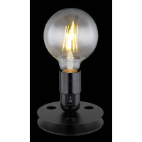Globo 24020B Johanna Tischleuchte Metall Schwarz Matt, 1X E2