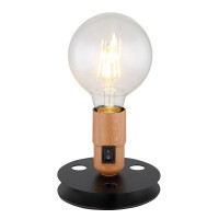 Globo 24020W Johanna Tischleuchte Metall Schwarz Matt, 1X E2
