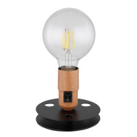 Globo 24020W Johanna Tischleuchte Metall Schwarz Matt, 1X E2