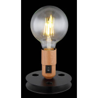 Globo 24020W Johanna Tischleuchte Metall Schwarz Matt, 1X E2