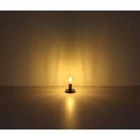 Globo 24020W Johanna Tischleuchte Metall Schwarz Matt, 1X E2
