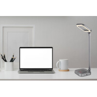 Monaco Tischleuchte Aluminium Grau, Led 2