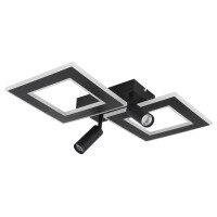 Globo 67302D1 Marian Deckenleuchte Metall Schwarz Matt, Led 