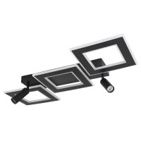 Globo 67302D2 Marian Deckenleuchte Metall Schwarz Matt, Led 