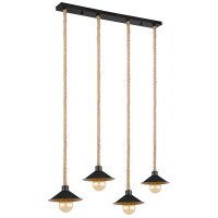 Diana Hängeleuchte Metall Schwarz Matt, 4X E27 3