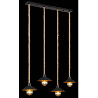 Diana Hängeleuchte Metall Schwarz Matt, 4X E27 6