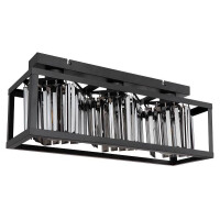Globo 15697-3D Mathilde Deckenleuchte Metall Schwarz Matt, 3
