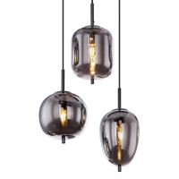 Globo 15345-6 Blacky Hängeleuchte Metall Schwarz, 6X E1