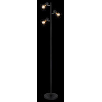 Globo 54017-3S Priska Stehleuchte Metall Schwarz Matt, 3X E2
