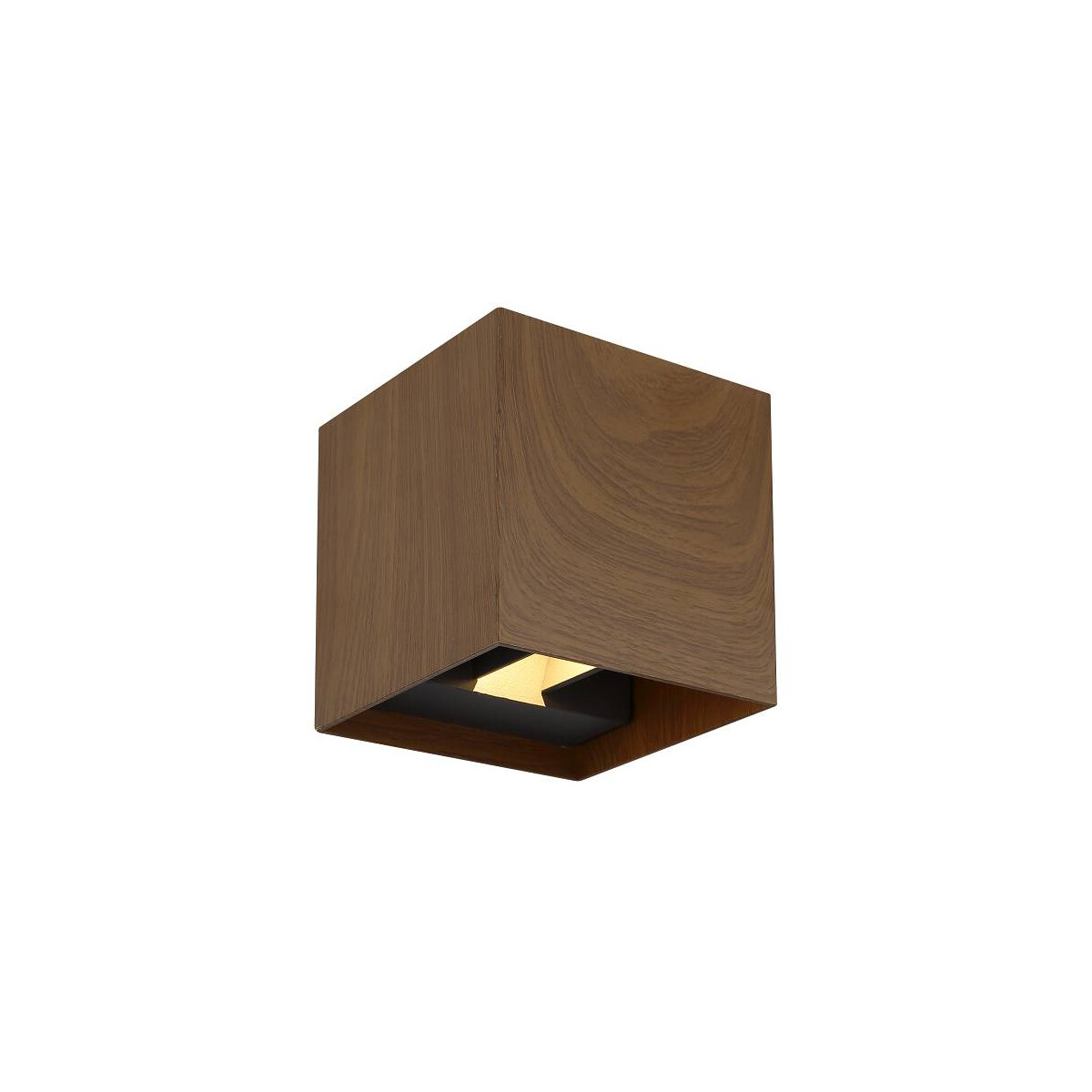 Veronika Außenleuchte Aluminium Druckguss Holzoptik Dunkel, 2X Led