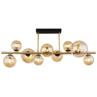 Riha Deckenleuchte Metall Schwarz Matt, 9X G9 Led 2