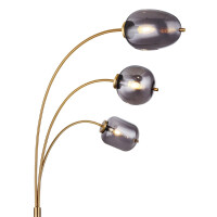 Globo 15345-3SMM Blacky I Stehleuchte Metall Messingfarben M