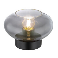 Globo 15572T Shaun Tischleuchte Metall Schwarz Matt, 1X E27