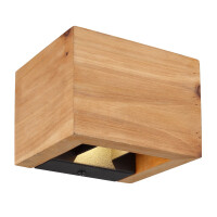 Alina Wandleuchte Holz Dunkelbraun, Led gallery