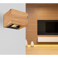 Alina Wandleuchte Holz Dunkelbraun, Led 2
