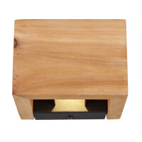 Alina Wandleuchte Holz Dunkelbraun, Led 4