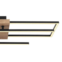 Kendra Deckenleuchte Metall Schwarz Matt, Led 5