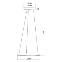 Ralph Hängeleuchte Metall Nickel Matt, Led 5