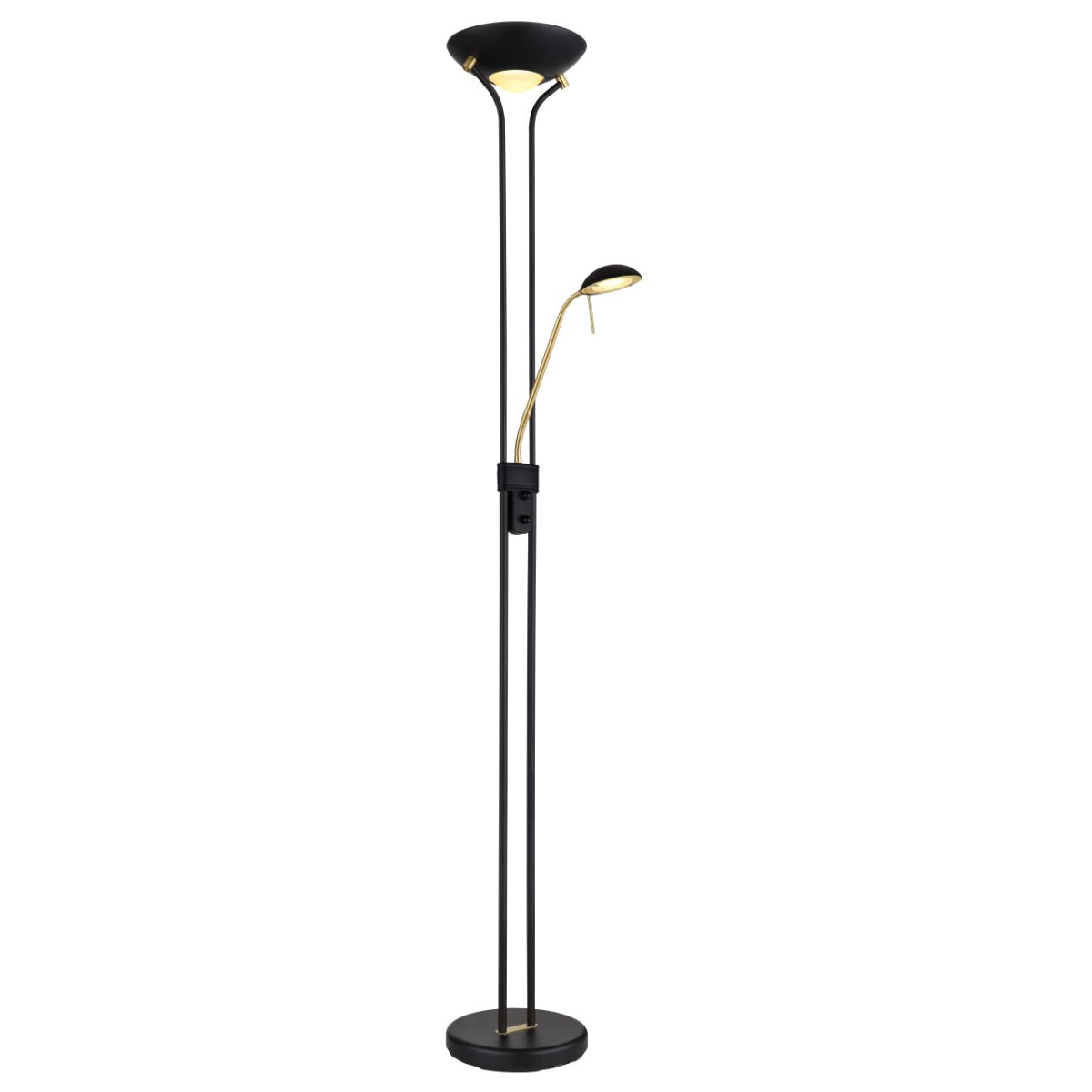 Leonas Stehleuchte Metall Schwarz Matt, Led