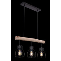 Globo 15326-3N Mina Hängeleuchte Metall Schwarz, 3X E27