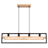 Erica Hängeleuchte Holz Dunkelbraun, 4X E27 5