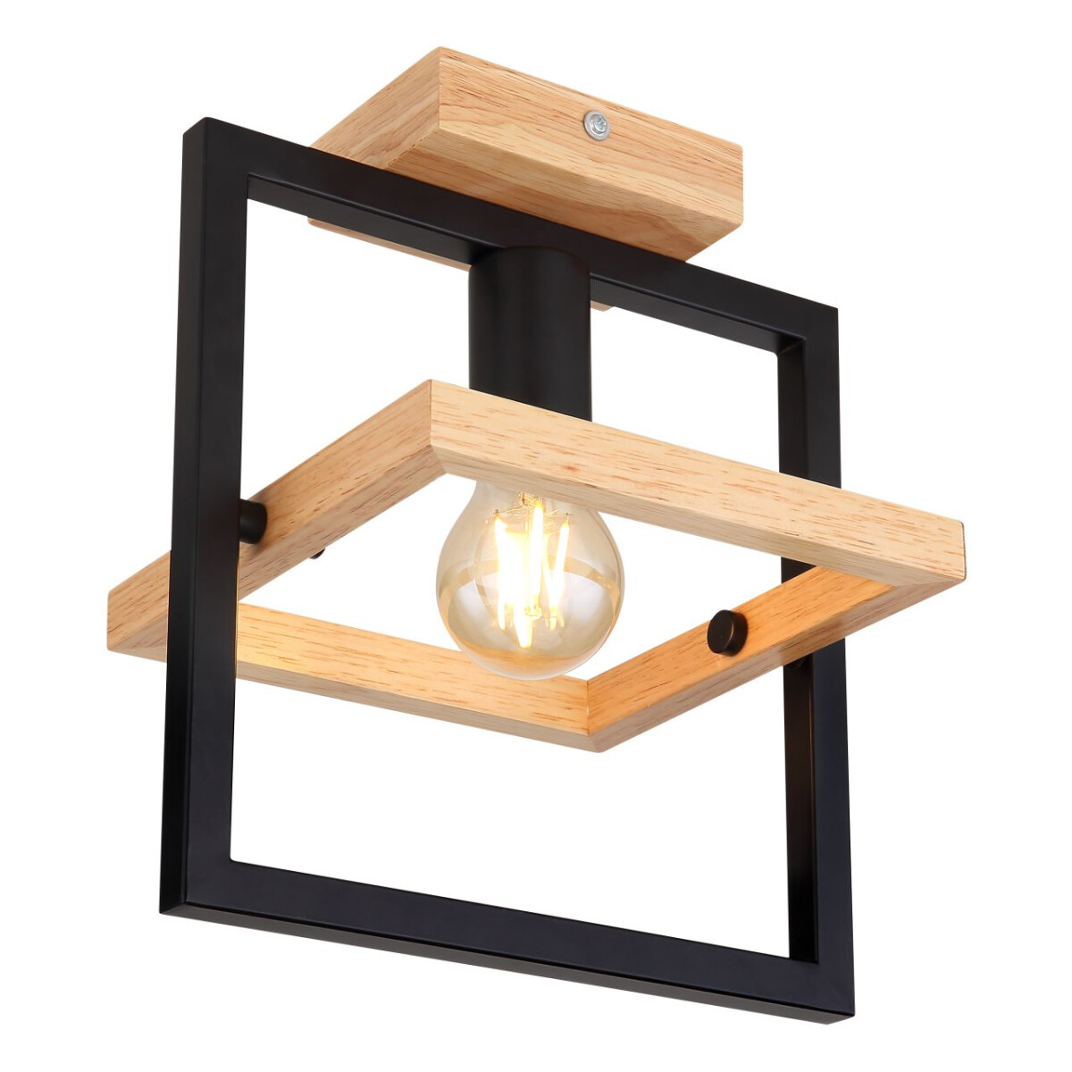 Erica Deckenleuchte Holz Dunkelbraun, 1X E27