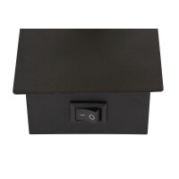Globo 57998-1 Drew Strahler Metall Schwarz Matt, 1X Gu10 5