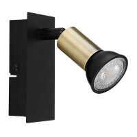Globo 57998-1B Drew Strahler Metall Schwarz Matt, 1X Gu10 3