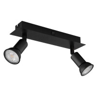 Globo 57998-2 Drew Strahler Metall Schwarz Matt, 2X Gu10 3