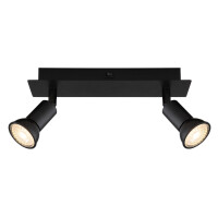 Globo 57998-2 Drew Strahler Metall Schwarz Matt, 2X Gu10 4