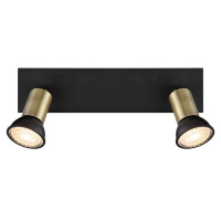 Globo 57998-2B Drew Strahler Metall Schwarz Matt, 2X Gu10 5