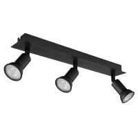 Globo 57998-3 Drew Strahler Metall Schwarz Matt, 3X Gu10 3