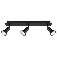 Globo 57998-3 Drew Strahler Metall Schwarz Matt, 3X Gu10 4