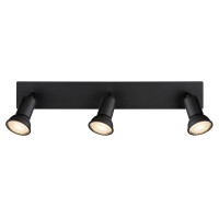 Globo 57998-3 Drew Strahler Metall Schwarz Matt, 3X Gu10 5