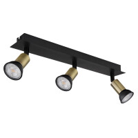 Globo 57998-3B Drew Strahler Metall Schwarz Matt, 3X Gu10 3