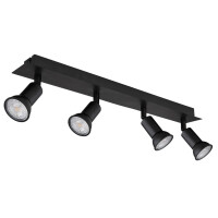 Globo 57998-4 Drew Strahler Metall Schwarz Matt, 4X Gu10 3