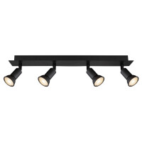 Globo 57998-4 Drew Strahler Metall Schwarz Matt, 4X Gu10 4