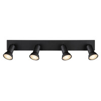 Globo 57998-4 Drew Strahler Metall Schwarz Matt, 4X Gu10 5