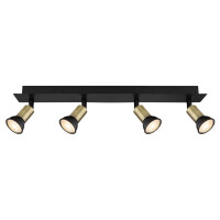 Globo 57998-4B Drew Strahler Metall Schwarz Matt, 4X Gu10 4