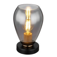 Globo 15563T Fanni Tischleuchte Metall Schwarz Matt, 1X E27
