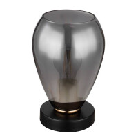Globo 15563T Fanni Tischleuchte Metall Schwarz Matt, 1X E27 