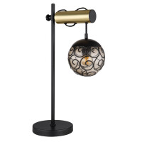 Globo 15659T Fitz Tischleuchte Metall Schwarz Matt, 1X E27 L