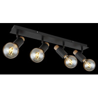 Globo 54045-4 Matti Strahler Metall Schwarz Matt, 4X E27 3