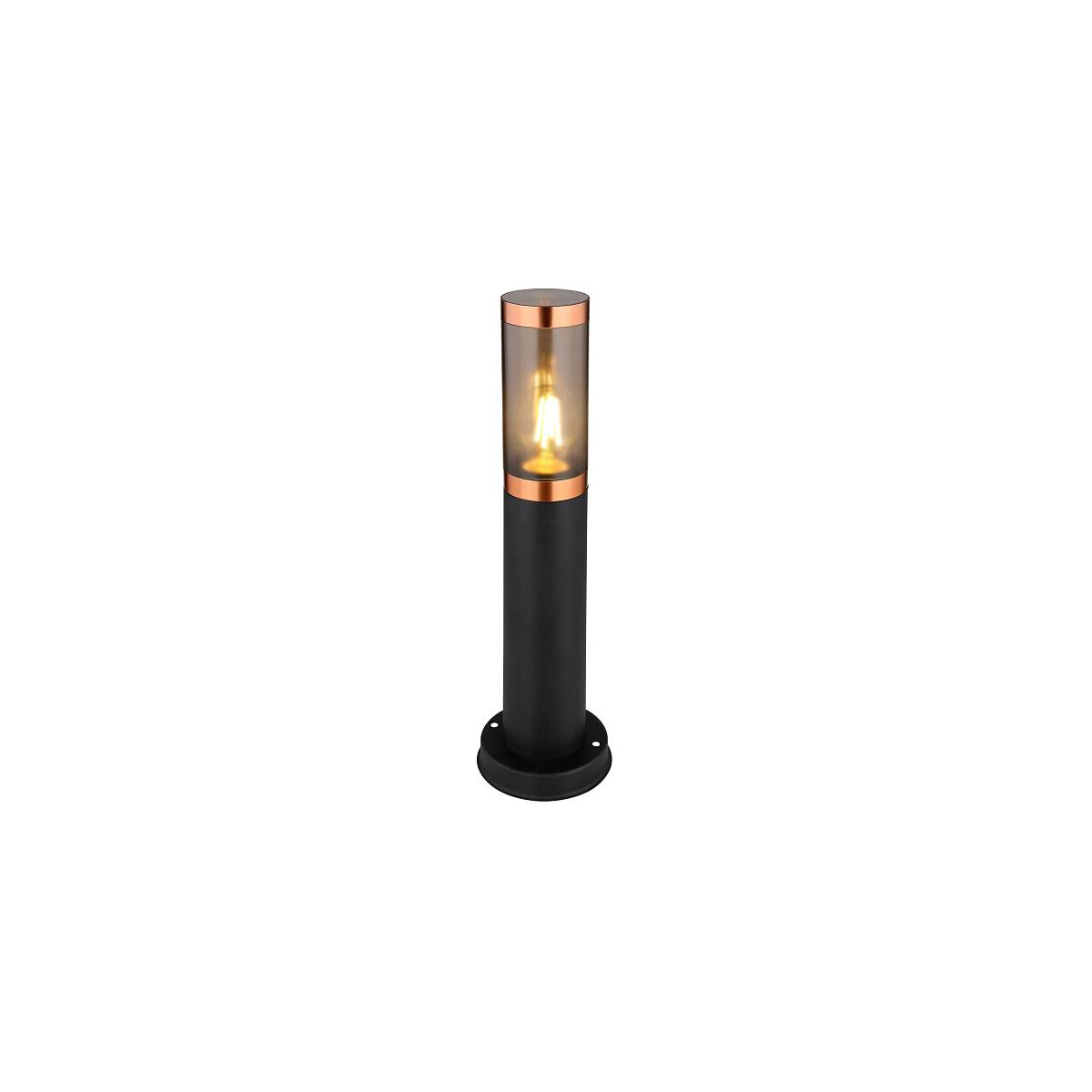 Boston Außenleuchte Edelstahl Schwarz, 1X E27