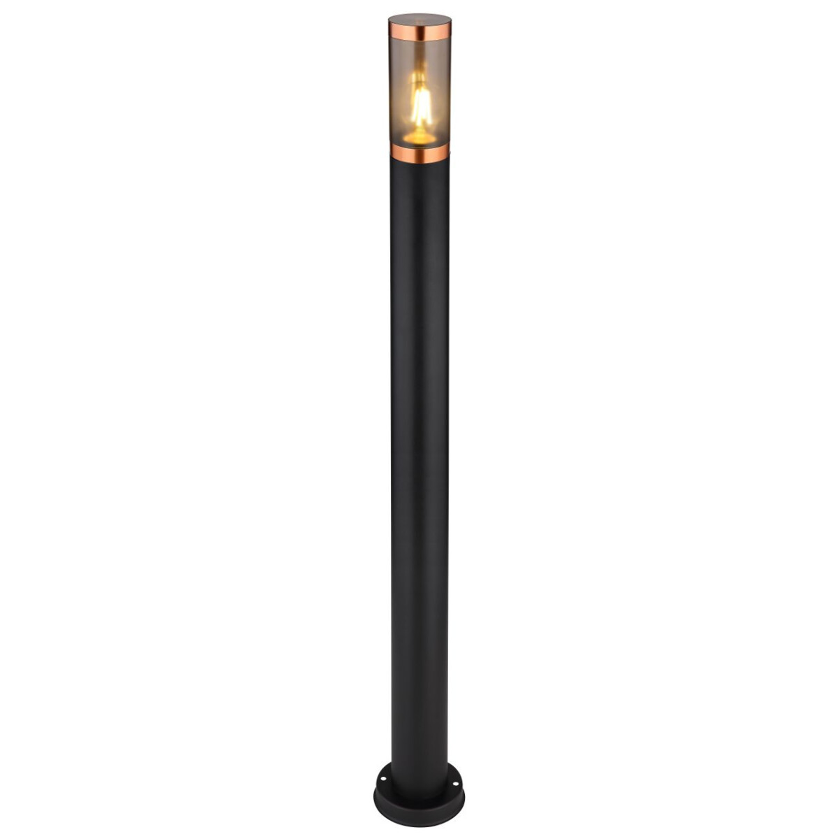 Boston Außenleuchte Edelstahl Schwarz, 1X E27