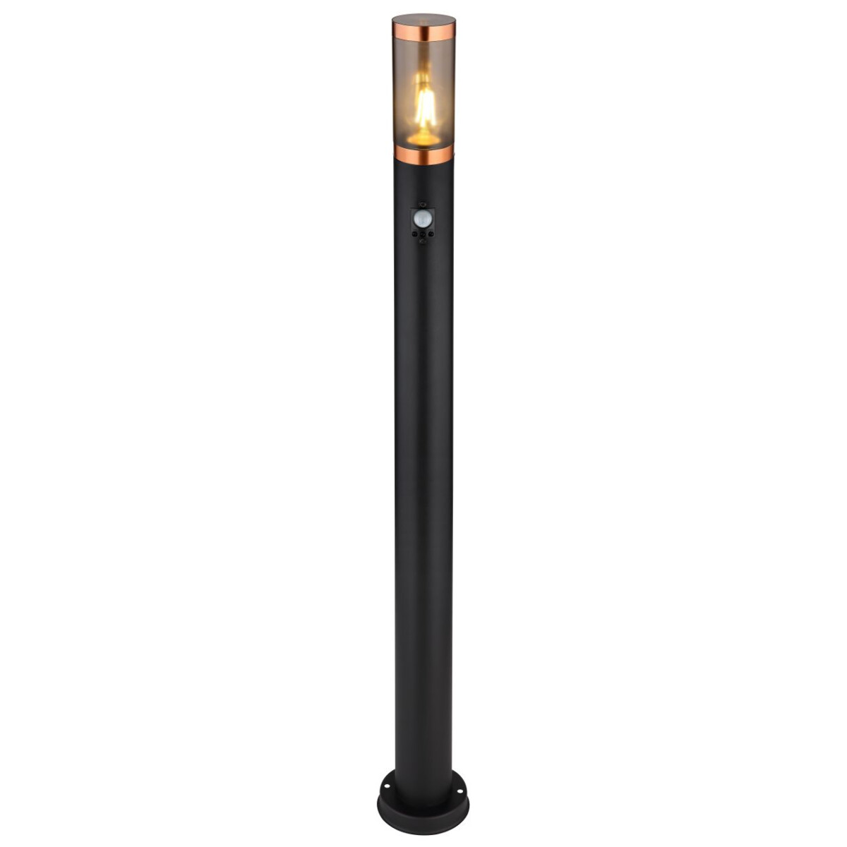 Boston Außenleuchte Edelstahl Schwarz, 1X E27