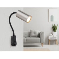 Robby Wandleuchte Kunststoff Schwarz, 1X Gu10 2